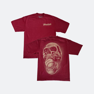 Throwback City 00s Baseball Mouth Tee - Brick Red