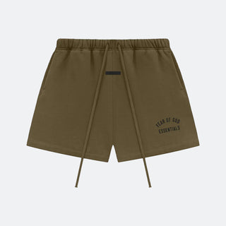 Fear Of God Essentials FW24 Fleece Soccer Short - Olive