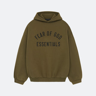 Fear Of God Essentials Fleece Hoodie - Olive