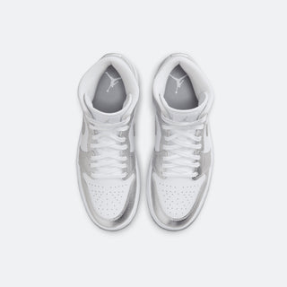 W Jordan 1 Mid 'Metallic Silver'