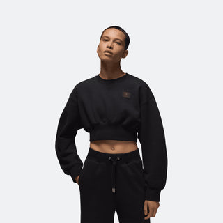 W Jordan Cropped Sweatshirt- Black