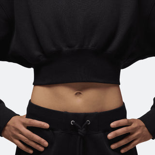 W Jordan Cropped Sweatshirt- Black