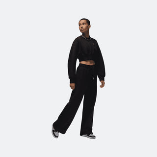 W Jordan Cropped Sweatshirt- Black