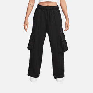 W Nike Low-Rise Oversized French Terry Open-Hem Pants