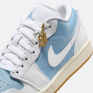 W Jordan 1 Low "Worn Blue"