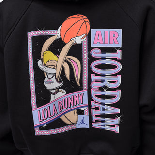 W Jordan Brooklyn Space Jam Fleece Full-Zip Cropped Hoodie