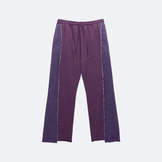 HTG Denim Panel Flare Sweatpant