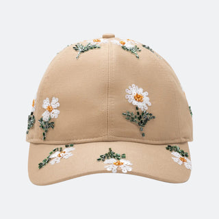 HTG Flowers Beaded Cap