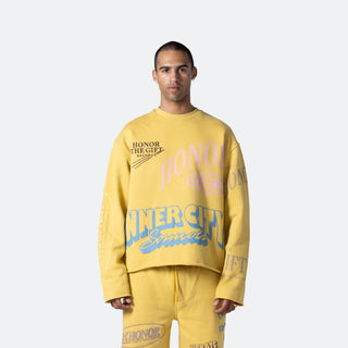 Honor The Gift Studio Crewneck 2.0 - Yellow