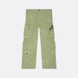 Honor The Gift Twill Cargo Wide Leg Pant - Green