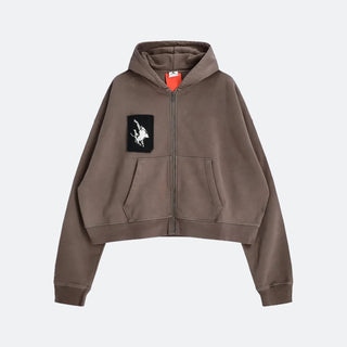 Jordan Cropped Graphic Hoodie