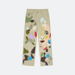 KidSuper Allover Patchwork Face Pant