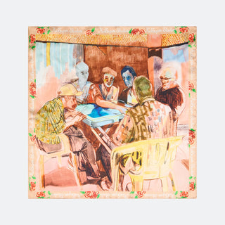 KidSuper Dominos Painting Silk Scarf