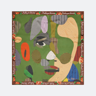 KidSuper Face Dots Silk Scarf