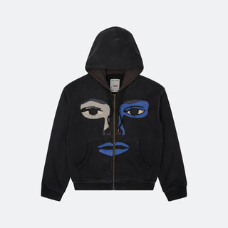 KidSuper Patchwork Face Heavyweight Zip-Up Hoodie