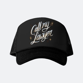 Market Call My Lawyer Airbrush Trucker Hat