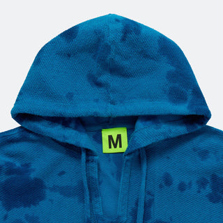 Supervsn Dyed Hooded Poncho - Blue