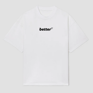 better+ "logo" tee - white