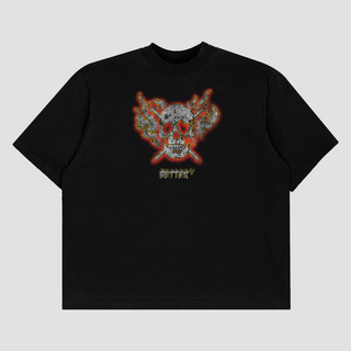 better+ x TXFITTEDS "Flaming Skull" Tee